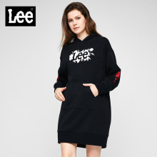 Lee女款 2018年秋季主线系列黑色绣花长袖卫衣L317201REK11图片