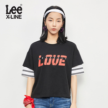 Lee女装  2018春夏新品X-LINE黑色短袖T恤L320262LQK11图片
