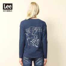 Lee女装 秋冬商场同款圆领后背印花长袖T恤L192511RA图片