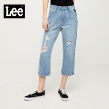Lee女装 2018春夏新品101+浅蓝色牛仔裤LWS4153BQ8AY图片