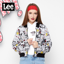 Lee女款 2018年秋季漫威系列活力黑色印花夹克L304183VCK11图片