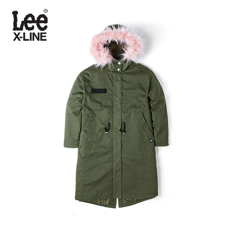 Lee女款 2018年秋季X-LINE军绿色牛仔夹棉夹克L345663PT9XJ商品大图