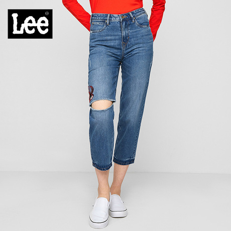 Lee女款 2018年秋季101+蓝色牛仔裤LWZ4113HH9GH商品大图