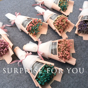 ins小清新满天星干花韩国迷你永生小花束伴手礼公司活动拍照道具