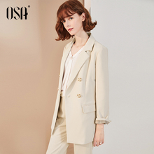 休闲职业装 洋气 时尚 短外套女长袖 秋宽松韩版 2019新款 OSA欧莎西装