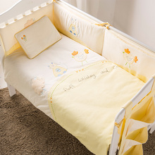 AUSTTBABY全棉婴儿床品七件套新生儿床上用品套件纯棉婴儿床围