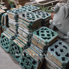 怀旧 绿色镂空窗花 古玩花窗 古陶瓷窗花 中国元 古建绿釉窗花