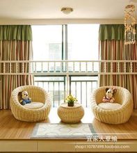 创意阳台藤编椅子懒人沙发田园时尚 榻榻米单人沙发椅休闲组合 特价