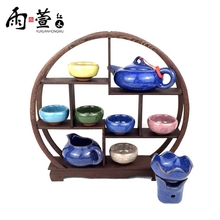 红木工艺品黑鸡翅木底座精品多宝阁博古架小柜子仿古展示台摆放架