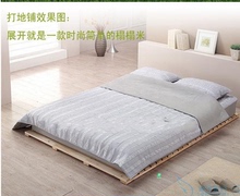 特价实木单双人床 折叠床实木床 简易榻榻米地垫平板午休床 矮床