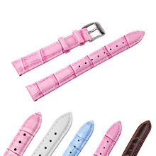 迪士尼真皮针扣表带宽度14-16mm规格双色压纹女表带送拆表器工具