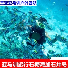 岛深潜水浮潜海钓一日户外旅游加 井岛 亚马训旅行三亚石梅湾加井