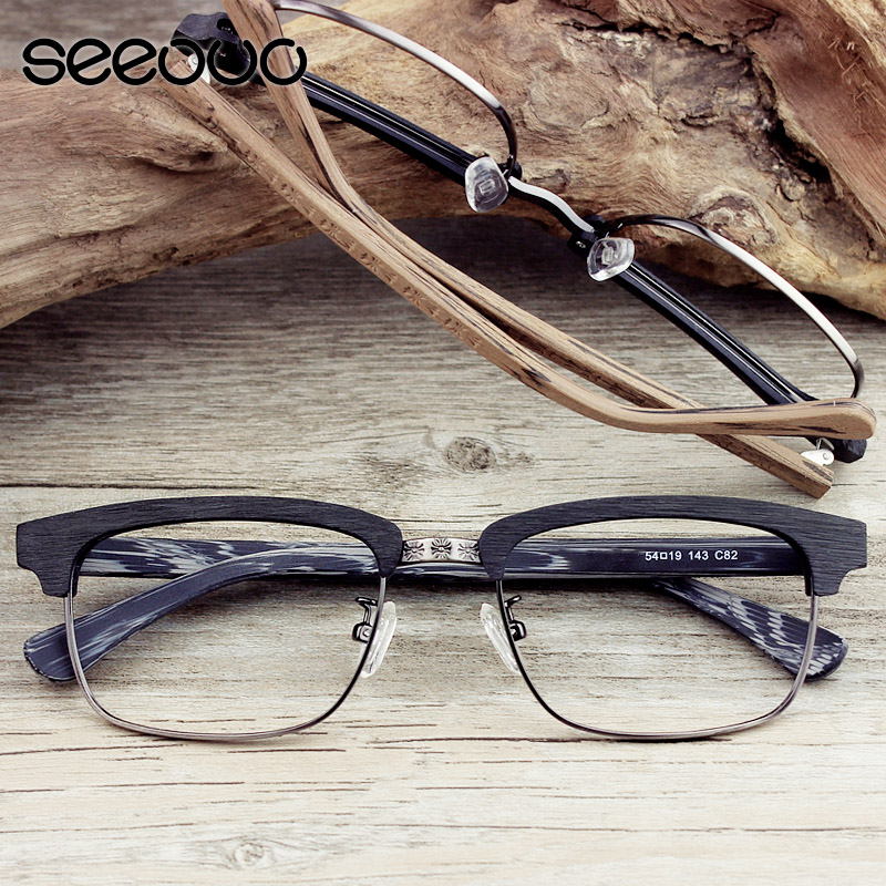 复古眼镜框近视眼镜半框眼睛框镜架男 大脸眼