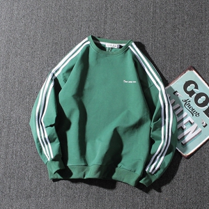 港风潮男宽松圆领卫衣男