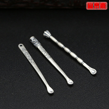 掏耳朵小银勺 纯银工艺品 新款 复古泰银银耳勺 990足银 富贵鹿