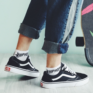 夏季字母个性潮流低帮街头纯棉船袜