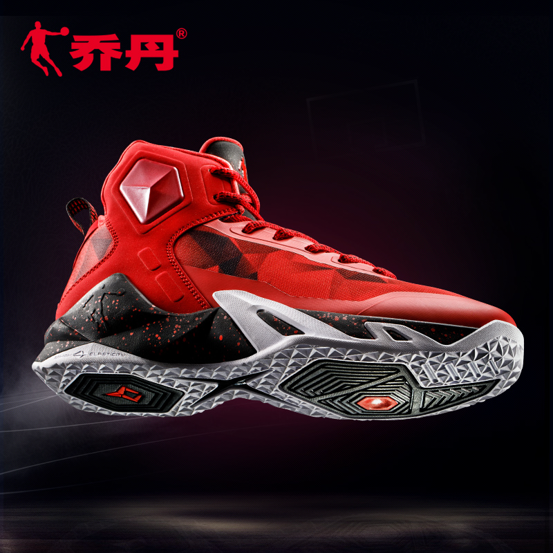 Jordan basketball shoes, red high cut cement ground combat boots, impact resistance, shock absorption, anti slip sports shoes, brand shoes, adult men