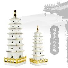 免邮 饰品 新中式古典7层文昌塔样板间售楼部庭院陶瓷大摆件工艺装