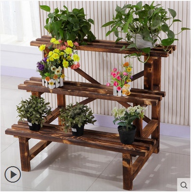 实木三层花盆架品牌巨惠