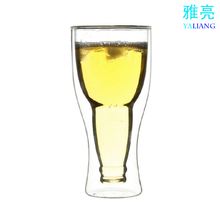 耐热玻璃杯 果汁杯子 双层 情侣水杯 隔热啤酒杯 创意 办公杯