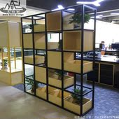 饰隔板多层架隔断储物创意架子 铁艺置物架落地客厅格子书架卧室装