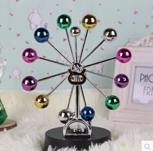 彩色天体永动机摇摆器混沌摆永动仪家居饰品桌面摇步器 创意摆件