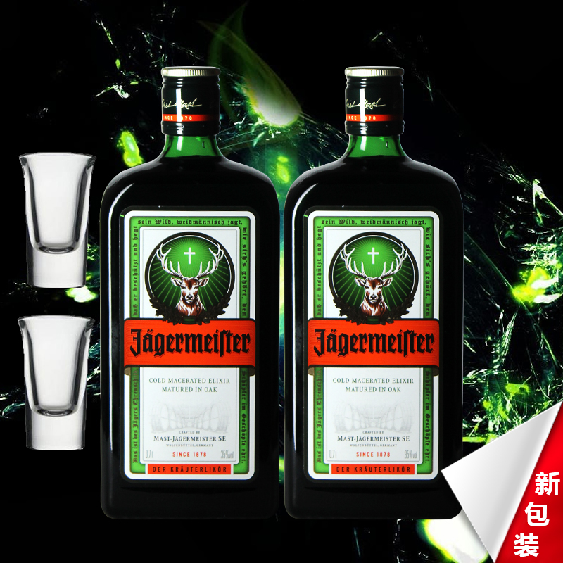 力娇酒新包装圣鹿野格Jagermeister郎家园双响炮洋酒包邮德国