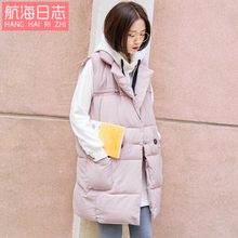 【清仓】冬季中长款棉衣马甲 学生韩版加厚无袖宽松棉袄外套女装图片