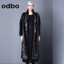 odbo/欧迪比欧2016年冬季新款女装中长款皮草水貂毛中长外套图片