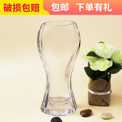 美人鱼造型透明玻璃插花瓶客厅水培百合富贵竹郁金香装饰摆件p466