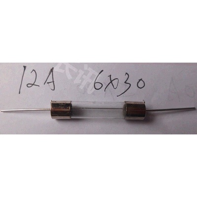 带引线电磁炉保险丝 6*30mm 快断 F12A 玻璃管(100个/包)
