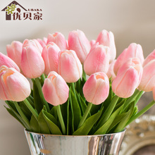 欧式ins郁金香仿真花束 插干花假花束客厅茶几装饰花绢花餐桌花艺