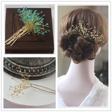 多色百搭水晶珠新娘头饰发插U形夹结婚婚纱礼服盘发点缀饰品 新品