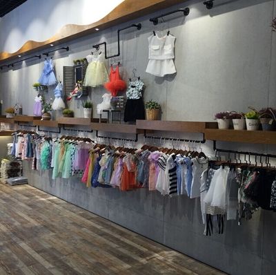 铁艺实木服装展示架新款推荐