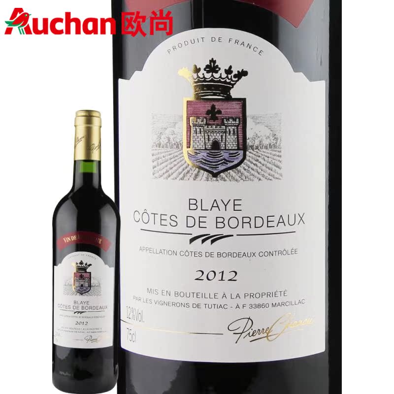 皮尔夏浓佩依干红葡萄酒auchanwines Blaye C