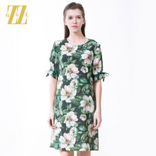 佐尔美夏装新品真丝连衣裙 时尚气质宽松桑蚕丝裙子女E62LS08图片