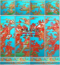 精雕图浮雕图顶箱柜jdp灰度图顶箱柜ZTGM 009山水顶箱柜带线稿