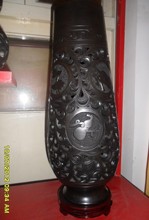 山东特产章丘龙山黑陶工艺品纯手工《八仙过海》摆件礼品厂家直销