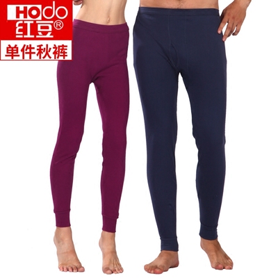 红豆男女士纯棉全棉加肥加大码中腰青年中年老年内衣秋裤棉毛裤