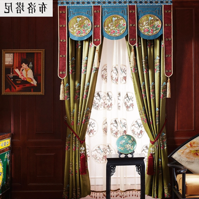 绿色窗帘纱布料新款推荐