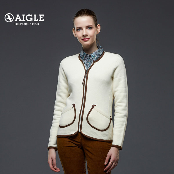 AIGLE 艾高 女士舒适修身全拉抓绒衣 Polarmuse