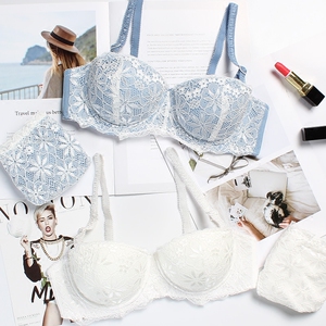 少女蕾丝半杯内衣套装