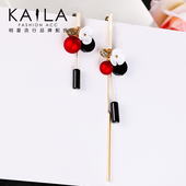 Kaila一树花开耳环 气质花朵不对称长款 女日韩版 流苏波西米亚耳饰