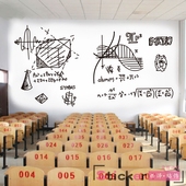 创意几何图公式励志墙贴数学辅导班初中高中学校班级教室装饰贴纸