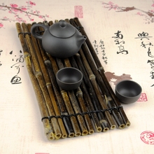 茶杯垫子复古道具拍照背景天然竹子竹排拍摄背景茶叶拍照道具摆设