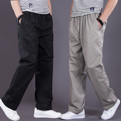 秋季加肥加大休闲裤男宽松直筒加大码胖子肥佬裤工装裤男长裤