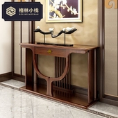 新中式玄关台金丝檀木实木玄关桌现代简约入户玄关柜端景台走廊柜