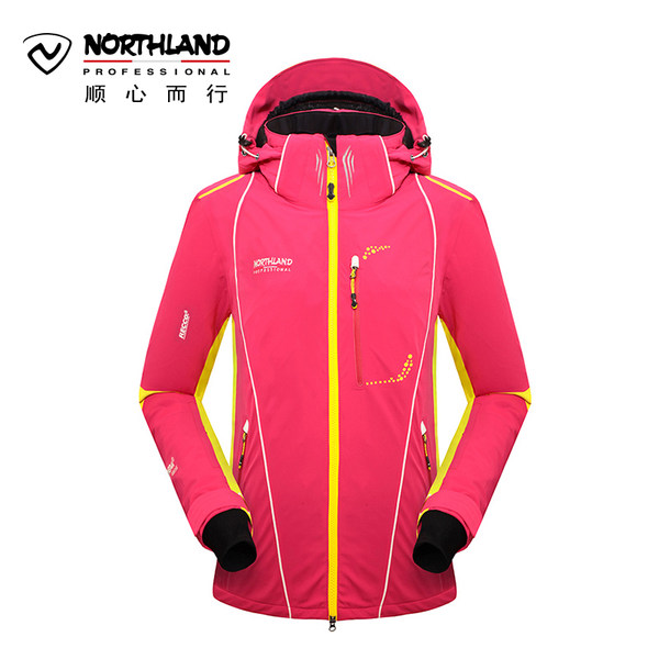 诺诗兰冬季户外滑雪服女式弹力防水透湿撞色滑雪衣GK132403
