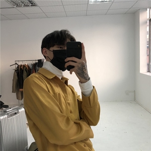 male.18定制韩版高领衬衫