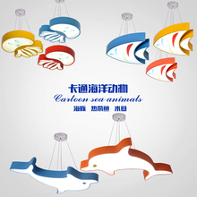海豚吊灯海洋卡通灯儿童房吊灯卧室教室游泳馆灯个性 创意幼儿园灯